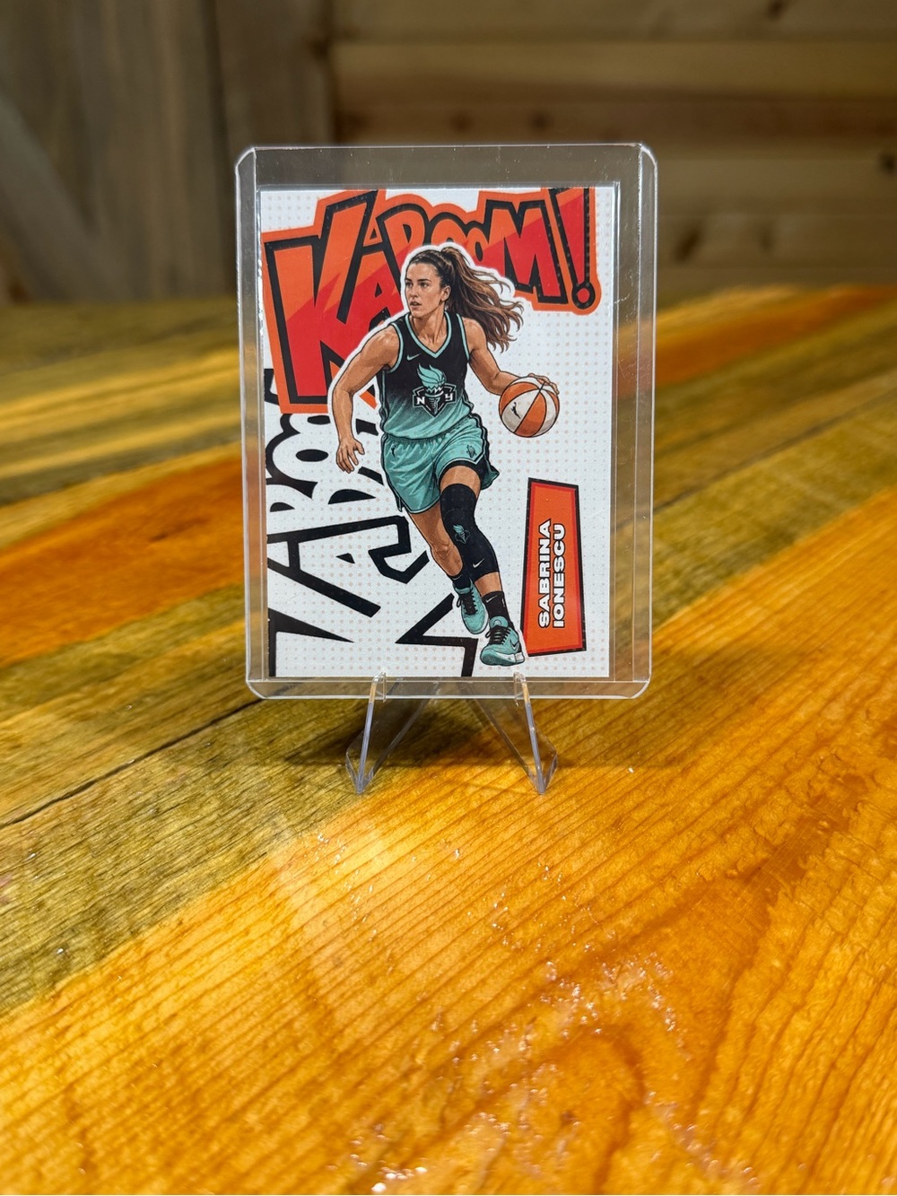 Sabrina Ionescu New York Liberty Custom Kaboom! Basketball Card